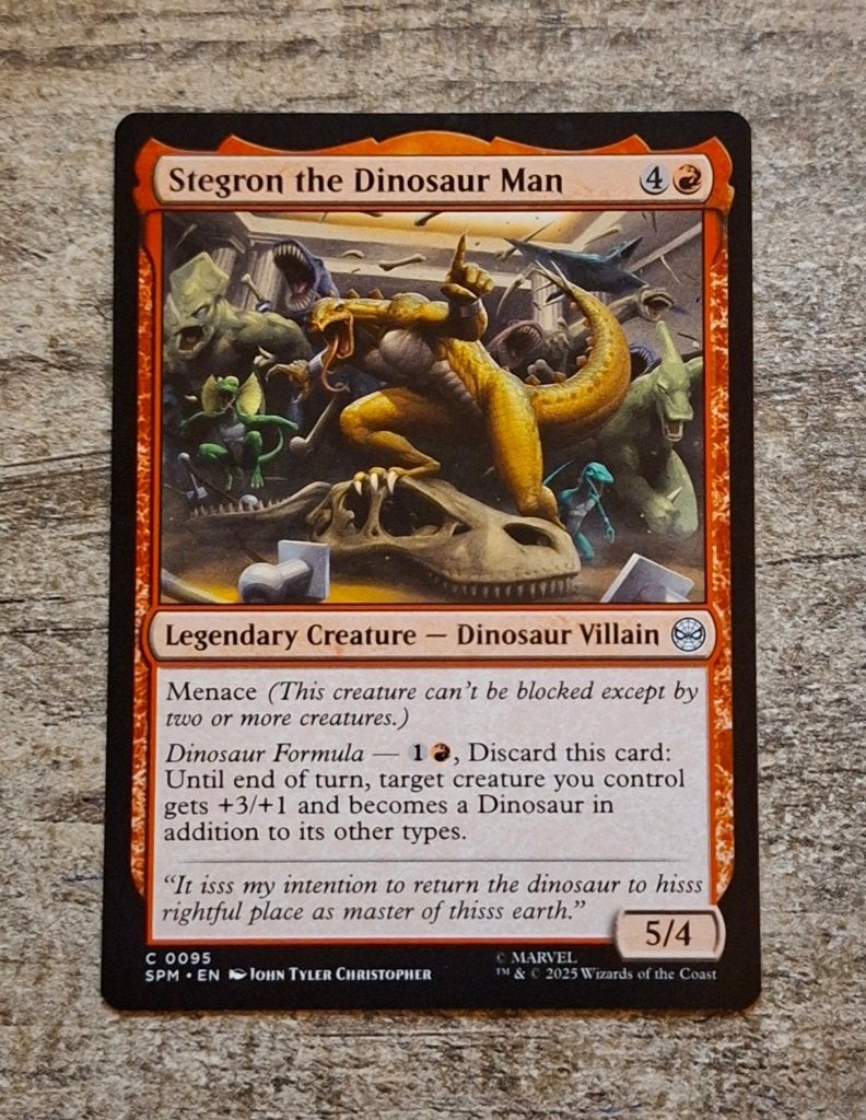 Stegron the Dinosaur Man - Magic the Gathering, Verzenden, Zo goed als nieuw, Losse kaart