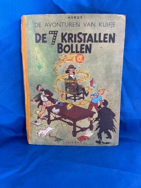 Kuifje de 7 kristallen bollen 1e druk 1948 harde kaft, Boeken, Gelezen, Verzenden, Eén stripboek, Hergé