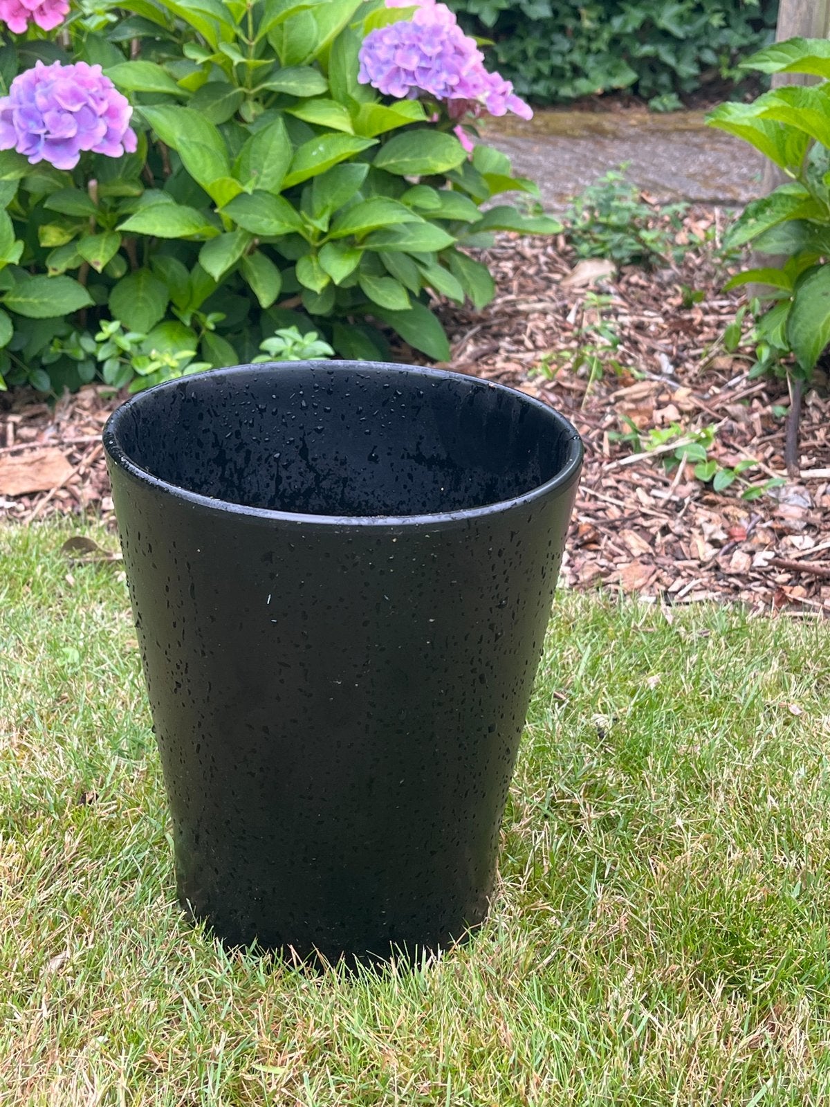 IKEA Papaja bloempot, zwart, 17 cm hoog, Ophalen, Kunststof, Rond, Binnen
