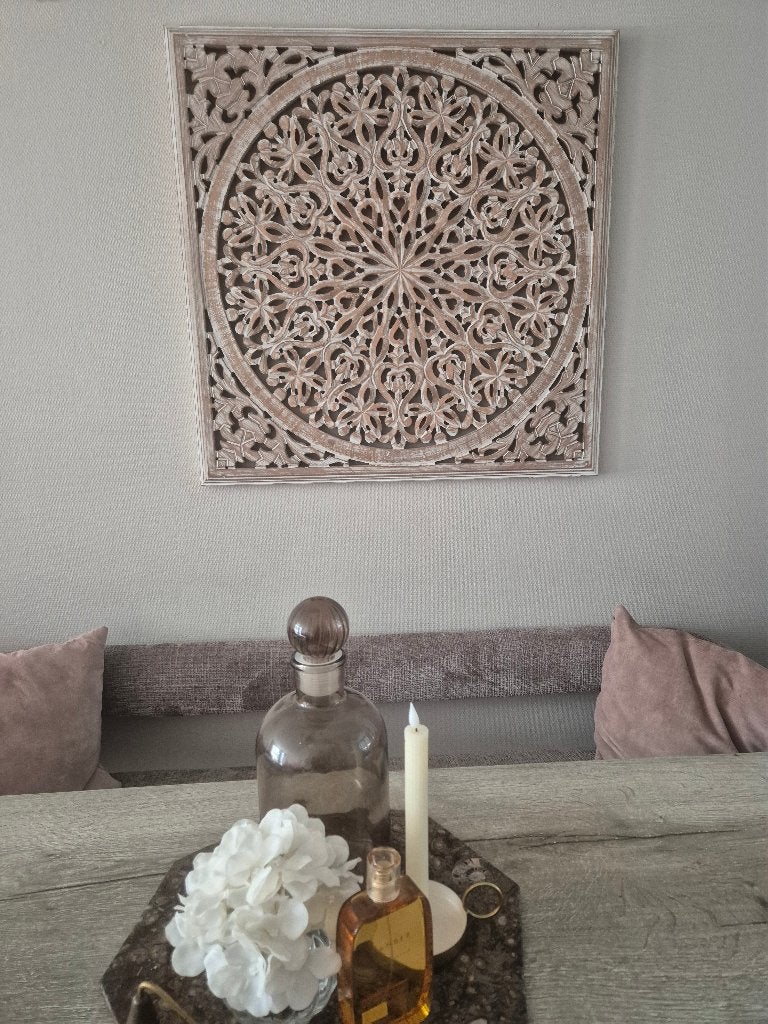 Wandpaneel hout, Huis en Inrichting, Woonaccessoires | Wanddecoraties, Ophalen, Oosters, Hout, 100 cm