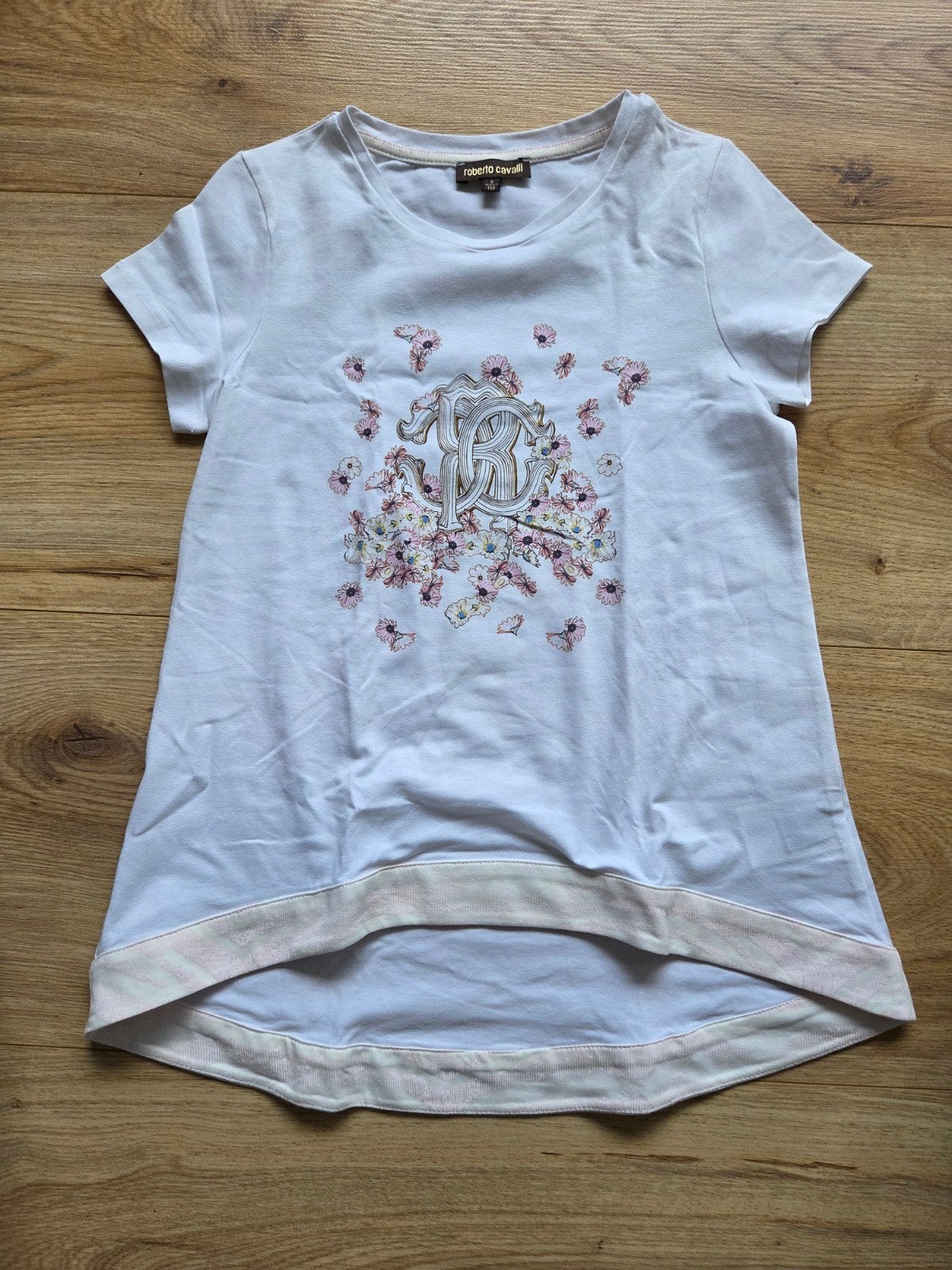 Tshirt Roberto Cavalli, maat 8, Meisje, Ophalen of Verzenden, Zo goed als nieuw, Shirt of Longsleeve
