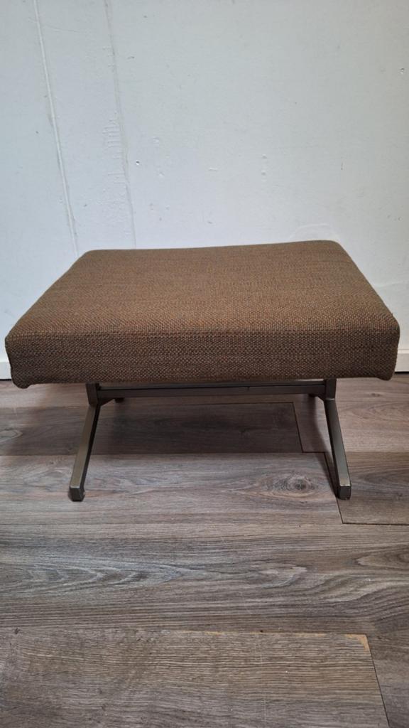 Vintage bankje kruk voetenbank poef groen oranje gemêleerd, Ophalen, Nvt, Rechthoekig, Nvt