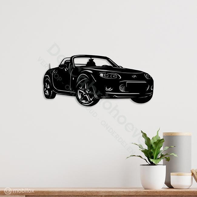 MX5 Wanddecoratie NC (48*21cm) Zwart, De Cabriohoeve VOF, Nieuw, Info@cabriohoeve.nl, Julianalaan 9, 9462PG Gasselte, Nederland
