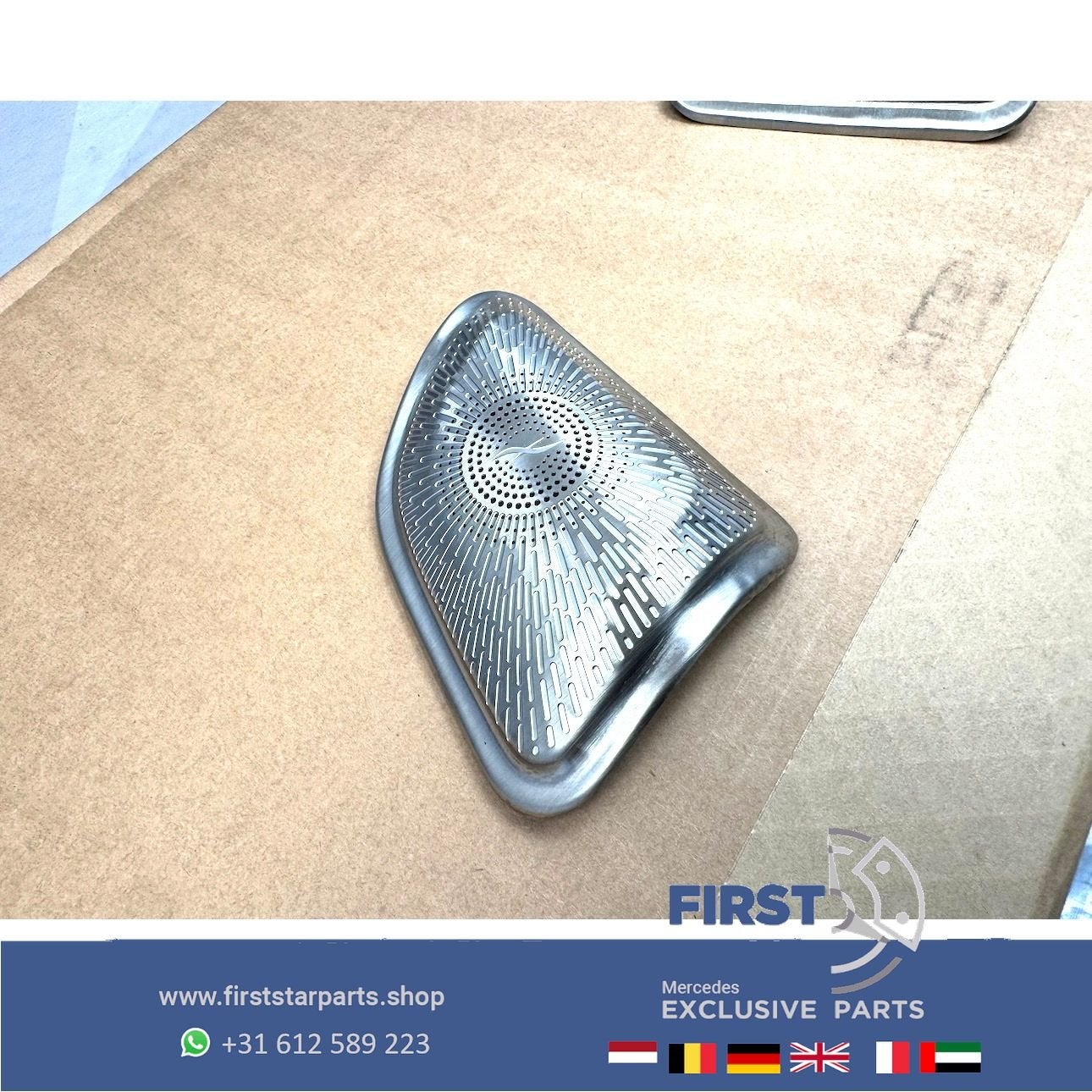AMG BURMESTER SPEAKER COVERS Mercedes GLC GLE KLASSE CHROOM, Gebruikt, -, Ophalen of Verzenden, -