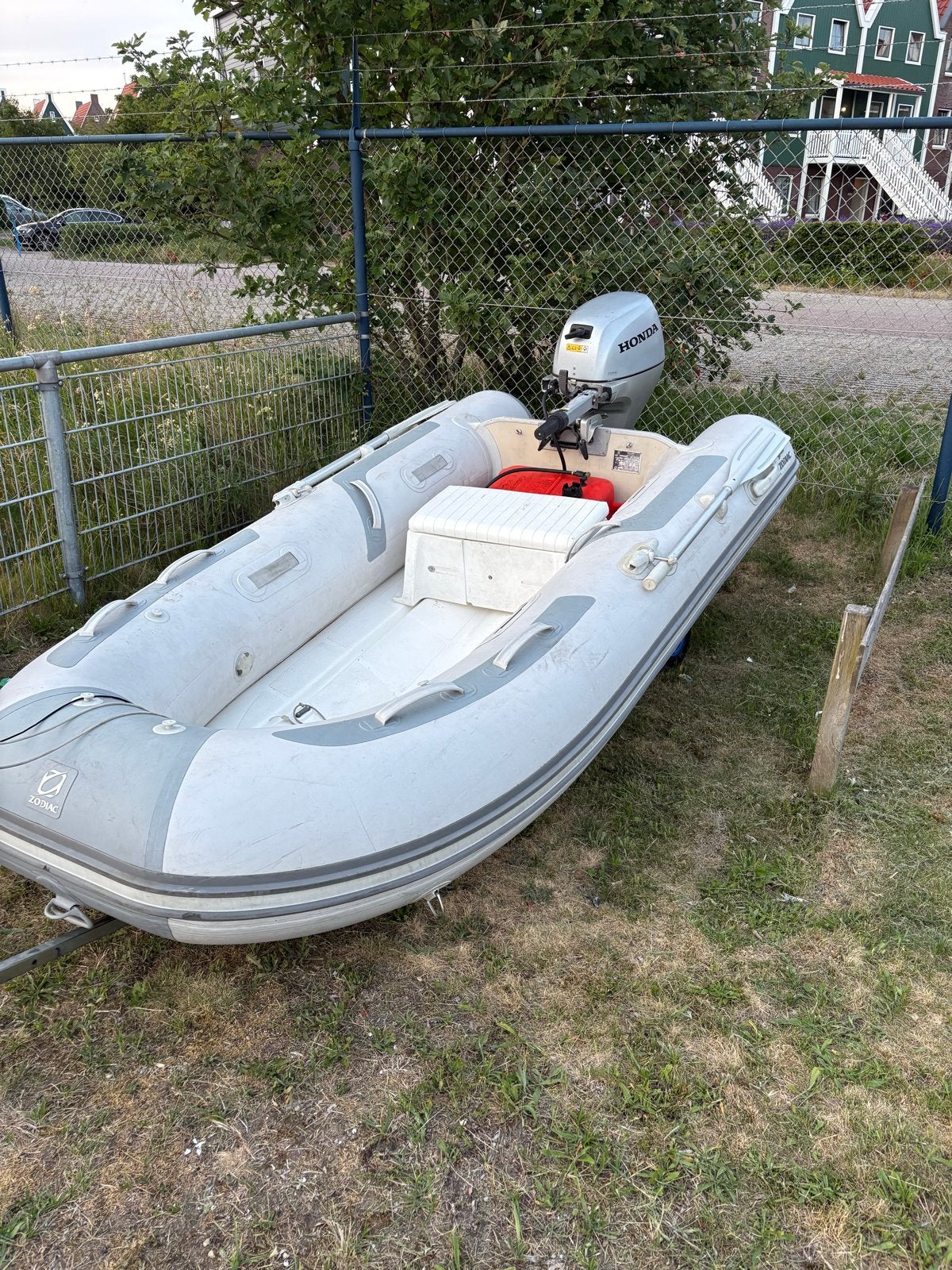 Zodiac 300 Cadet RIB met Honda 15 pk 4t buitenboordmotor, Zodiac, Ophalen, Polyester/glasvezel, Gebruikt