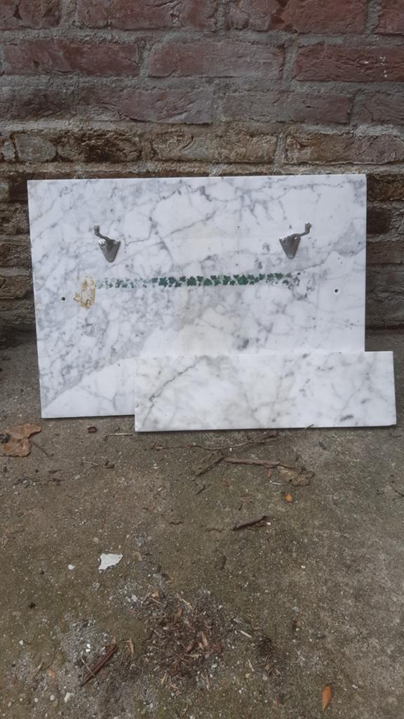 Vintage planchet marmer voor wastafel, Huis en Inrichting, Badkamer | Badtextiel en Accessoires, Ophalen
