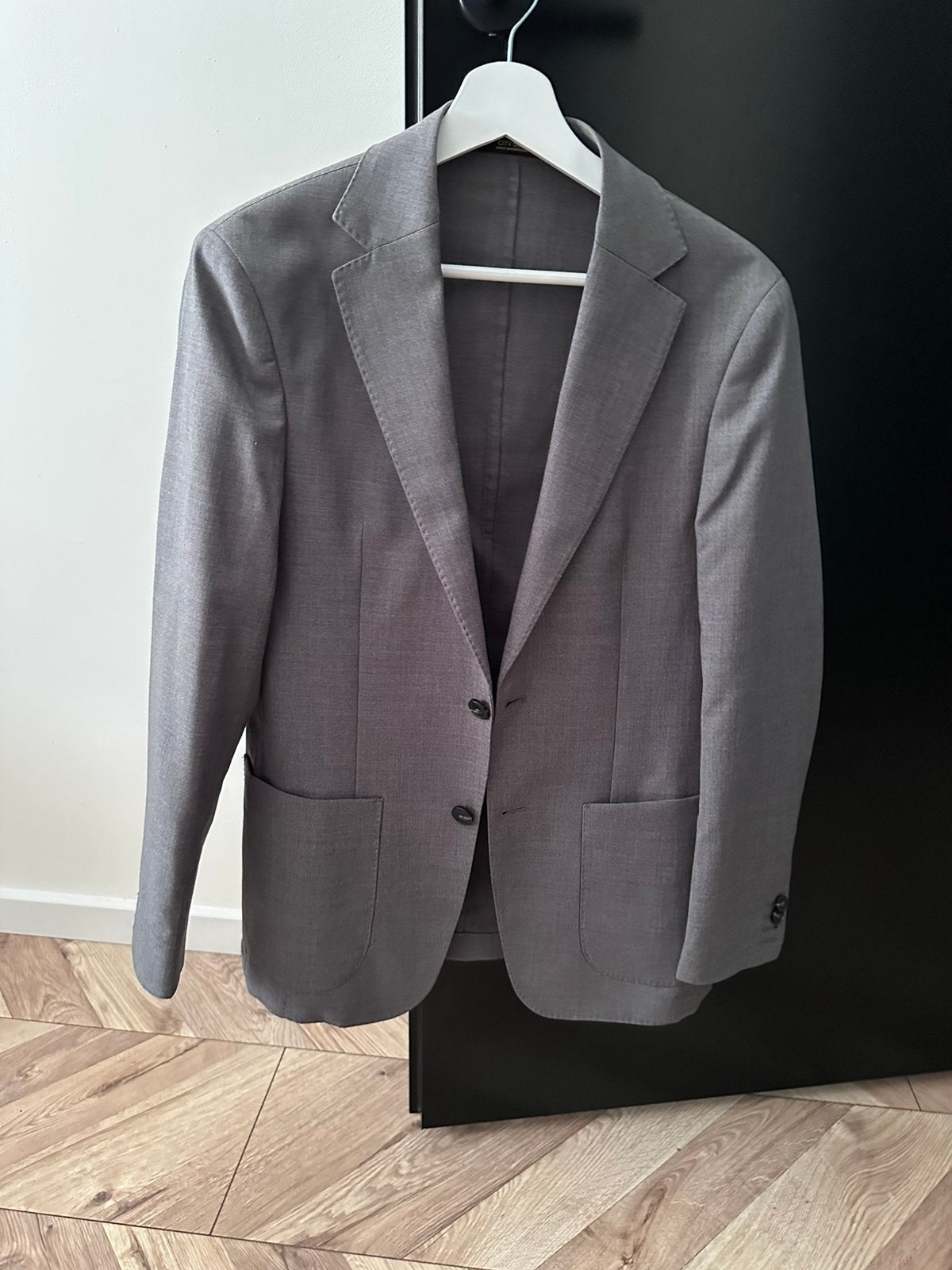ZGAN: Colbert van Massimo Dutti S120 wol wasbaar maat 46, Ophalen of Verzenden, Zo goed als nieuw, Maat 46 (S) of kleiner, Grijs