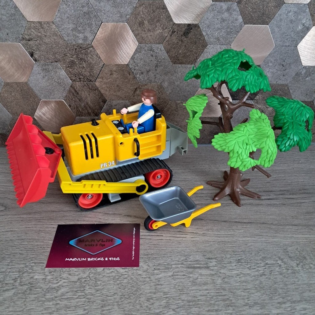PLAYMOBIL Bulldozer met accessoires, Gebruikt, Losse onderdelen, Hiridostraat 5, 1101 CW Amsterdam, Voertuig