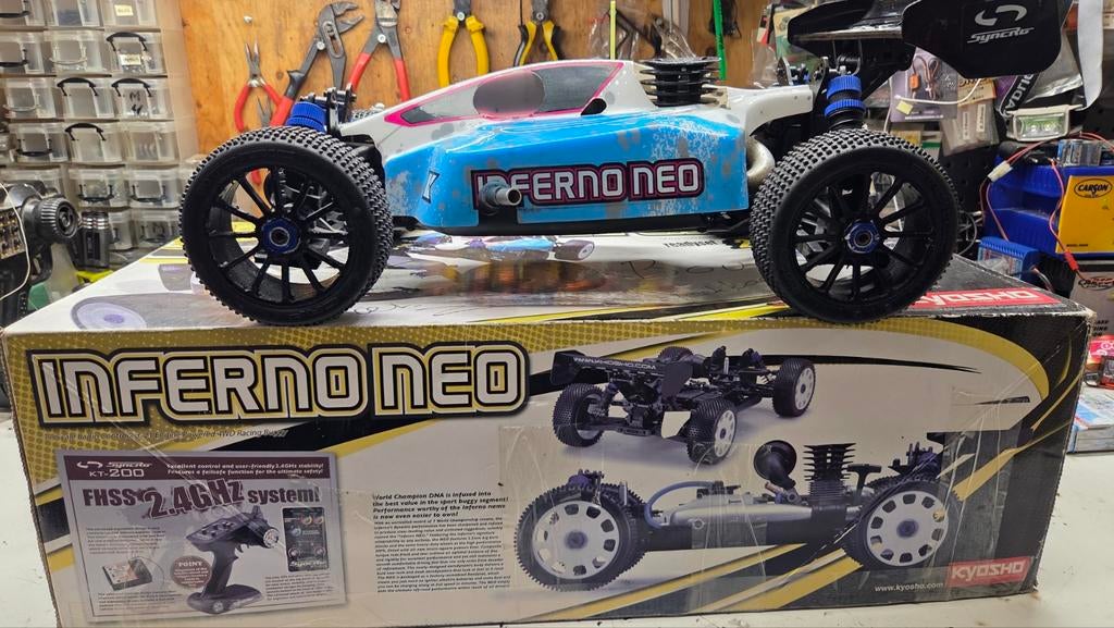 Te koop mooie kyocho inferno, Gebruikt, Ophalen of Verzenden, Schaal 1:8, Nitro