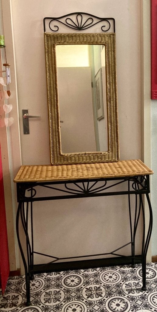 Vintage side table, Huis en Inrichting, Gebruikt, 100 tot 150 cm, Ophalen, Overige houtsoorten