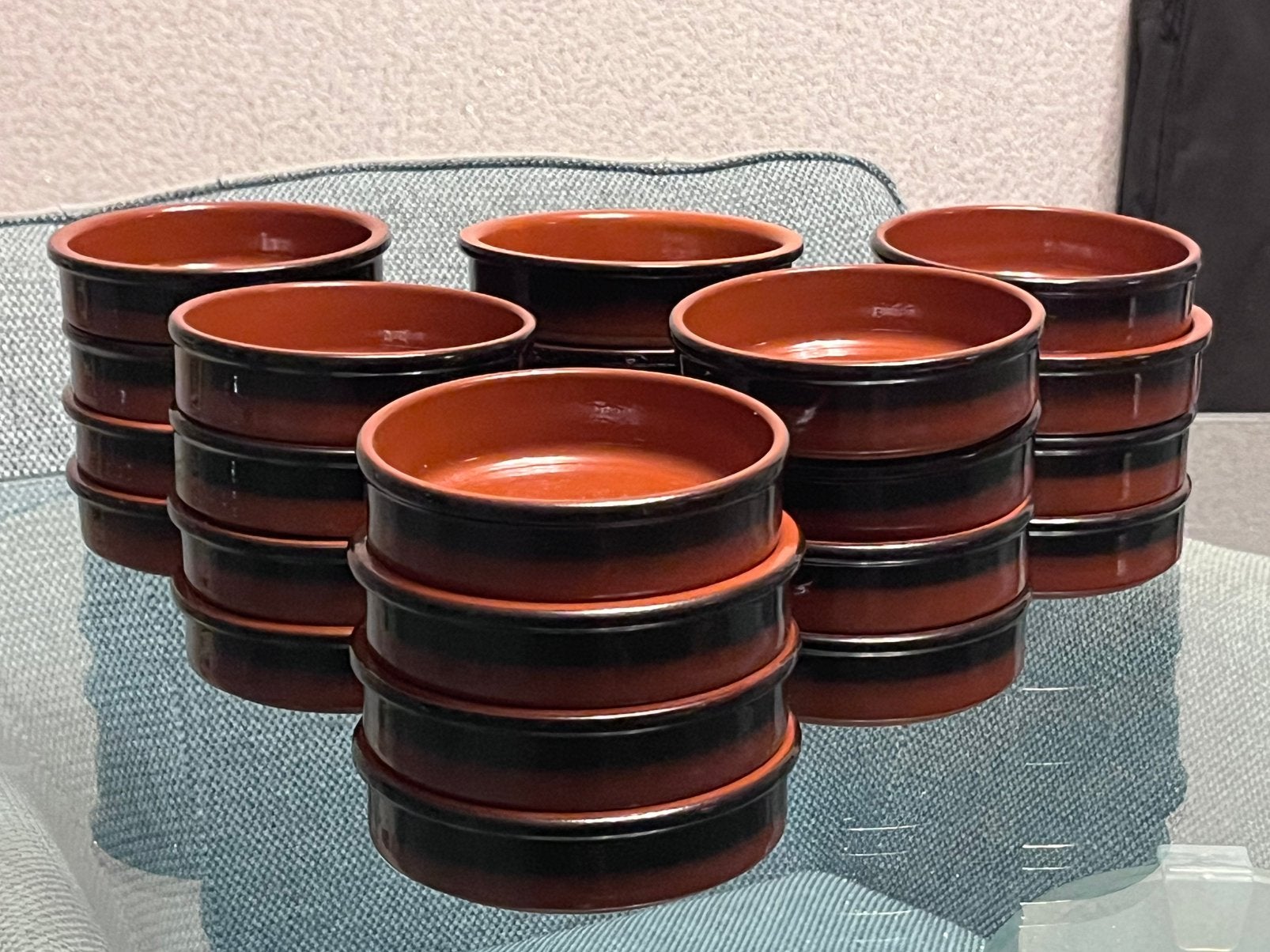 Set van 24 (Cermer) schaaltjes voor creme brulee/tapas, Ophalen of Verzenden, Zo goed als nieuw, Overige stijlen, Schaal of Schalen