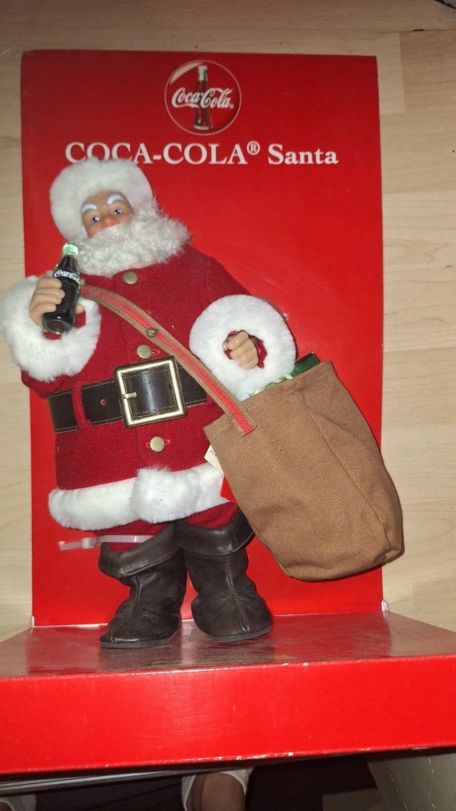 Steiff Coca-Cola Kerstman Limited Edition met Originele Verp, Ophalen, Zo goed als nieuw, Pop