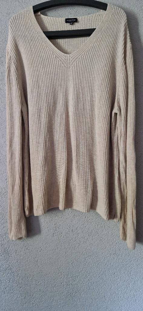 Bloomings Amsterdam knitted v-hals trui Maat, Verzenden, Beige, Maat 46/48 (XL) of groter, Nieuw