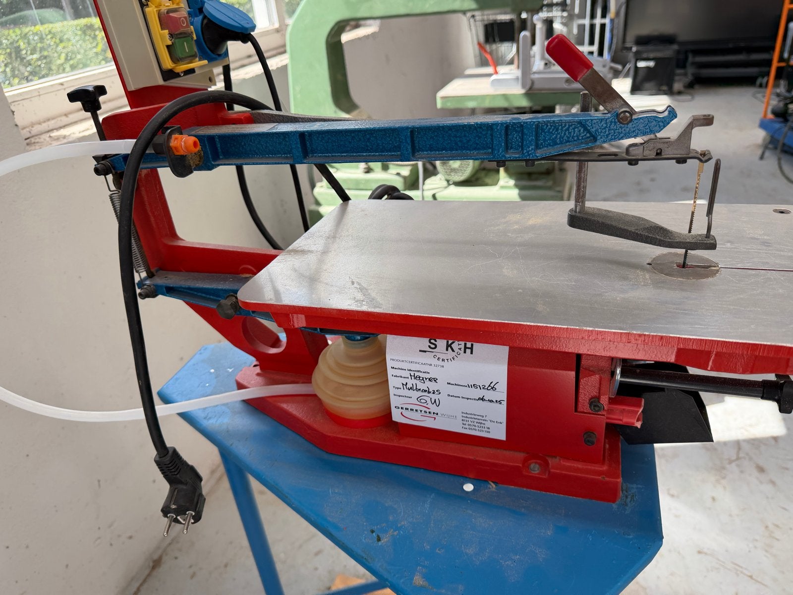 Hegner Multiblas en AB Figuurzaagmachine, Doe-het-zelf en Verbouw, Gereedschap | Zaagmachines, Ophalen, Minder dan 30 mm, Gebruikt