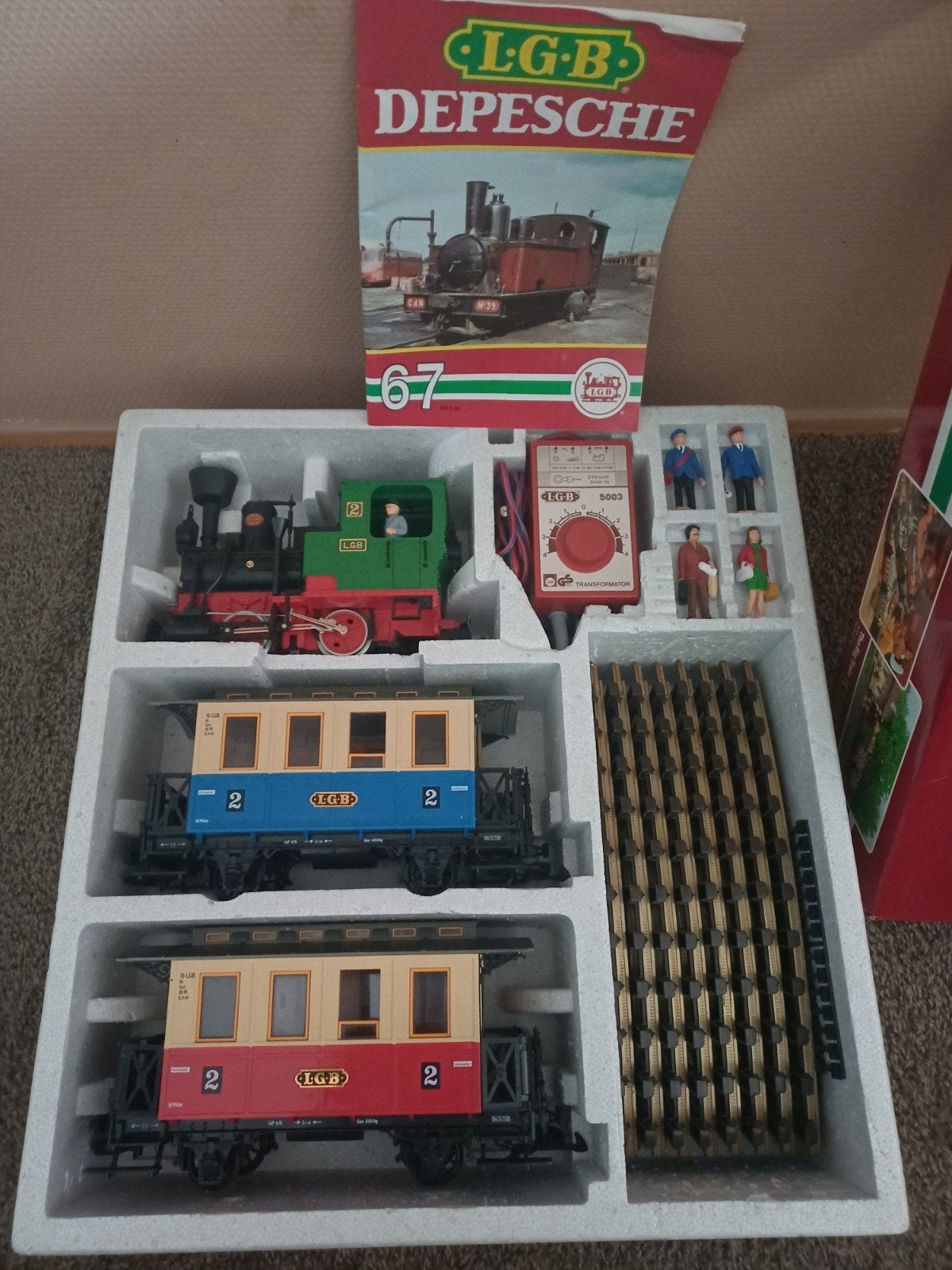 Grote LGB Treinset Verzameling met Extra Rails en Wagons, Ophalen, Zo goed als nieuw, Treinset, LGB