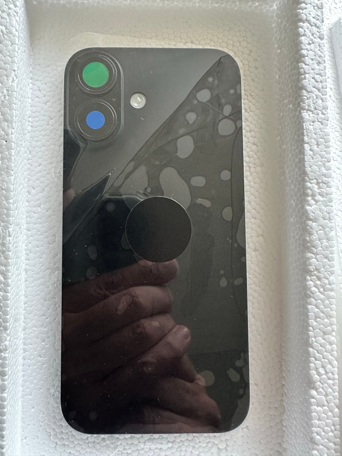 iPhone 16 Achterkant Zwart met Draadloos Opladen, Ophalen of Verzenden, Nieuw, Overige typen, Apple