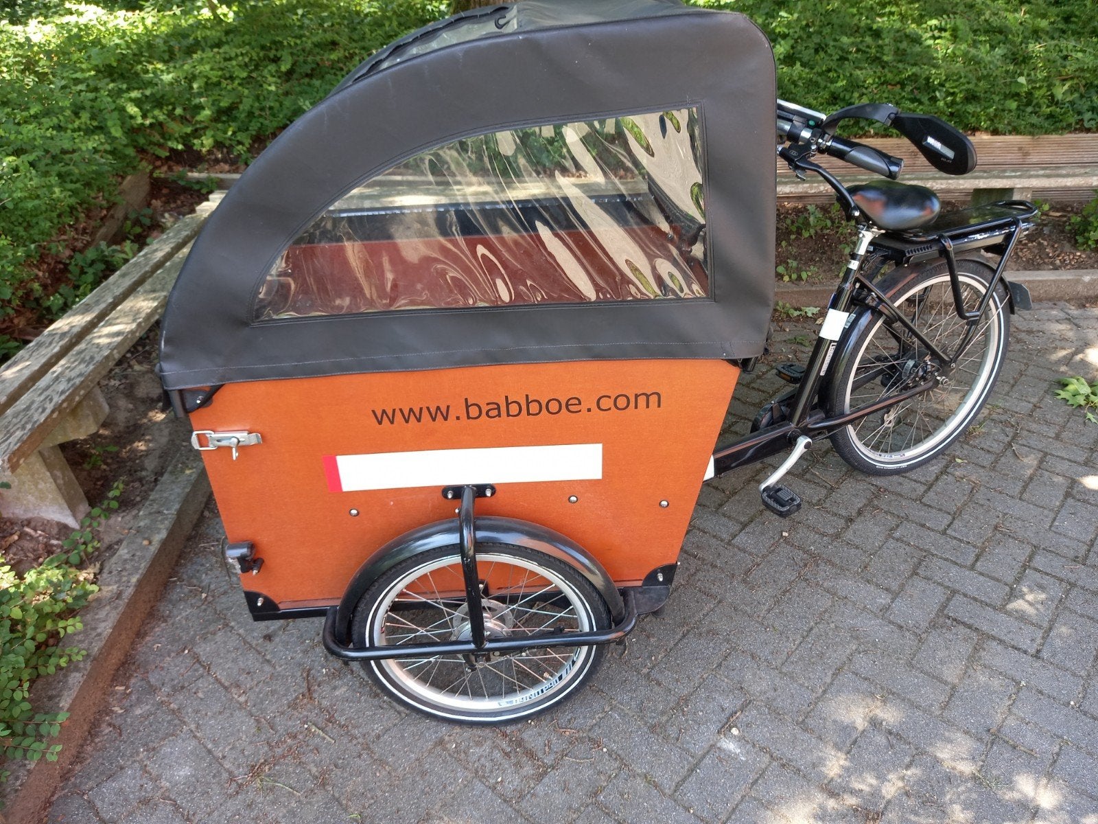 Babboe Dog bakfiets met elektrische ondersteuning, Ophalen, Gebruikt, Huif