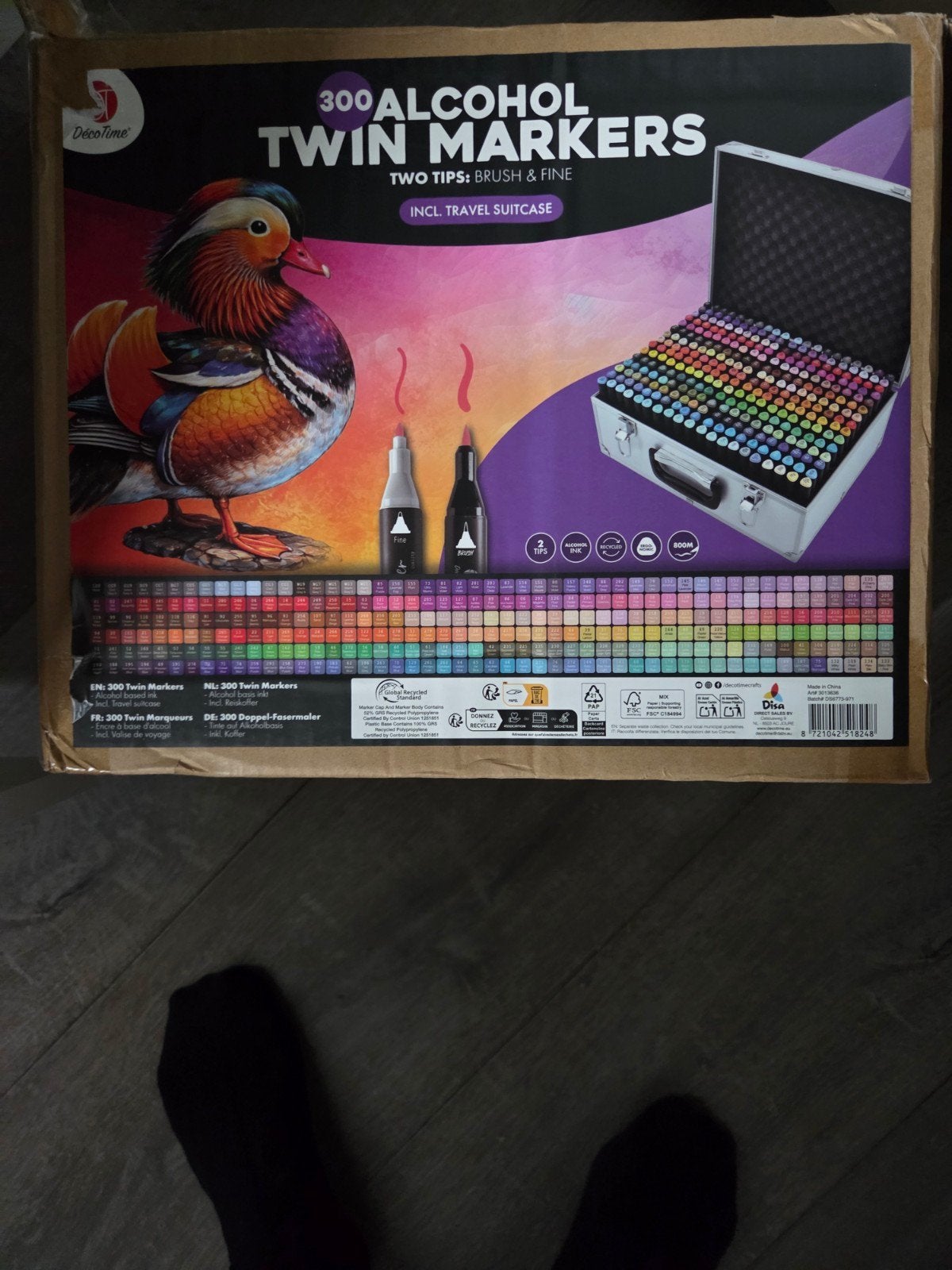 DecoTime 300 Alcohol Twin Markers met Reiskoffer, Hobby en Vrije tijd, Ophalen, Nieuw, Potlood of Stift