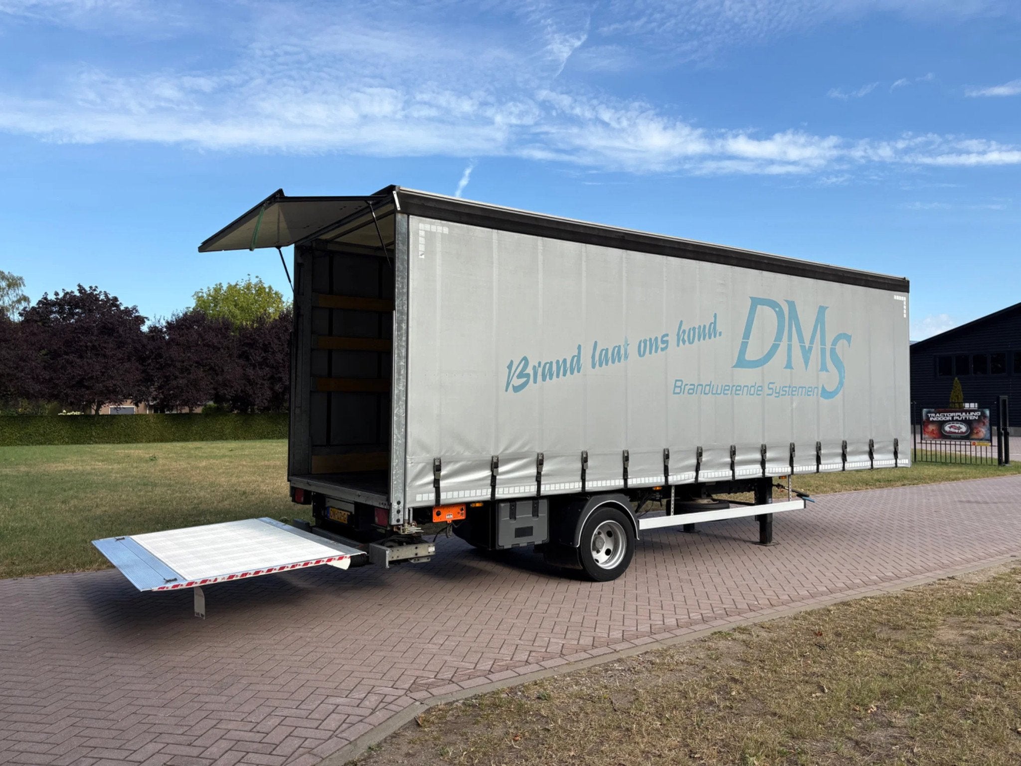 BE-Combi BE70PL Be oplegger schuifzielen 7 ton met laadklep, Auto's, Overige brandstoffen, Bedrijf, Zilver of Grijs, Aanhangers en Opleggers