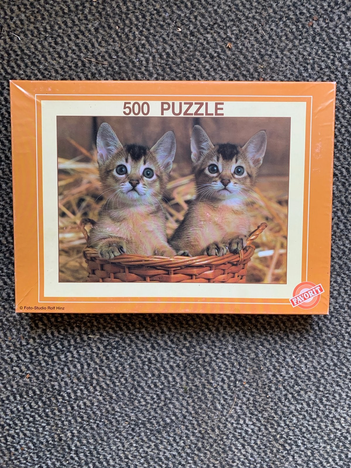 500 stukjes puzzel met schattige kittens in mand, Ophalen, 500 t/m 1500 stukjes, Nieuw, Legpuzzel