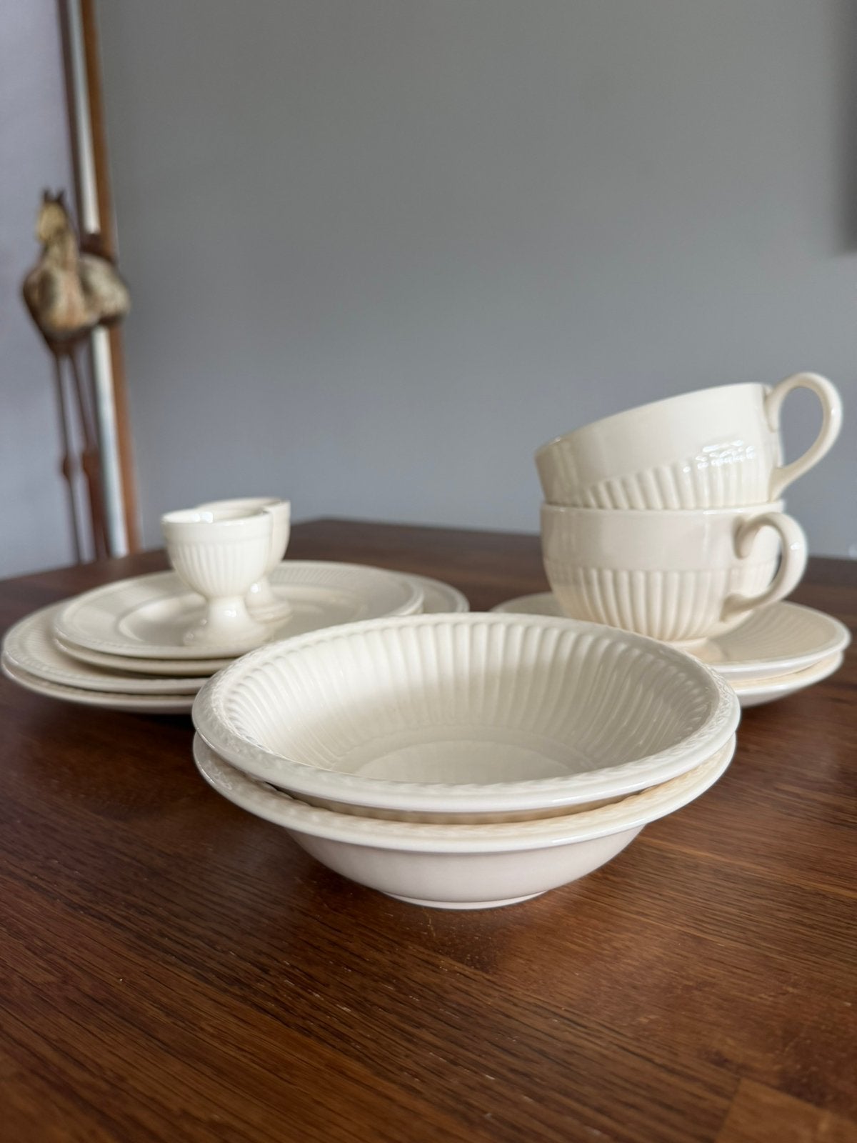 Wedgwood Edme ontbijtset incl jumbo koppen 10-delig, Klassiek, Overige typen, Ophalen of Verzenden, Zo goed als nieuw