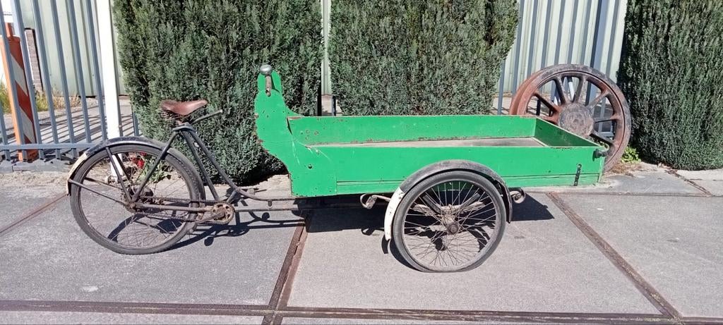 Antieke bakfiets, Ophalen, Gebruikt