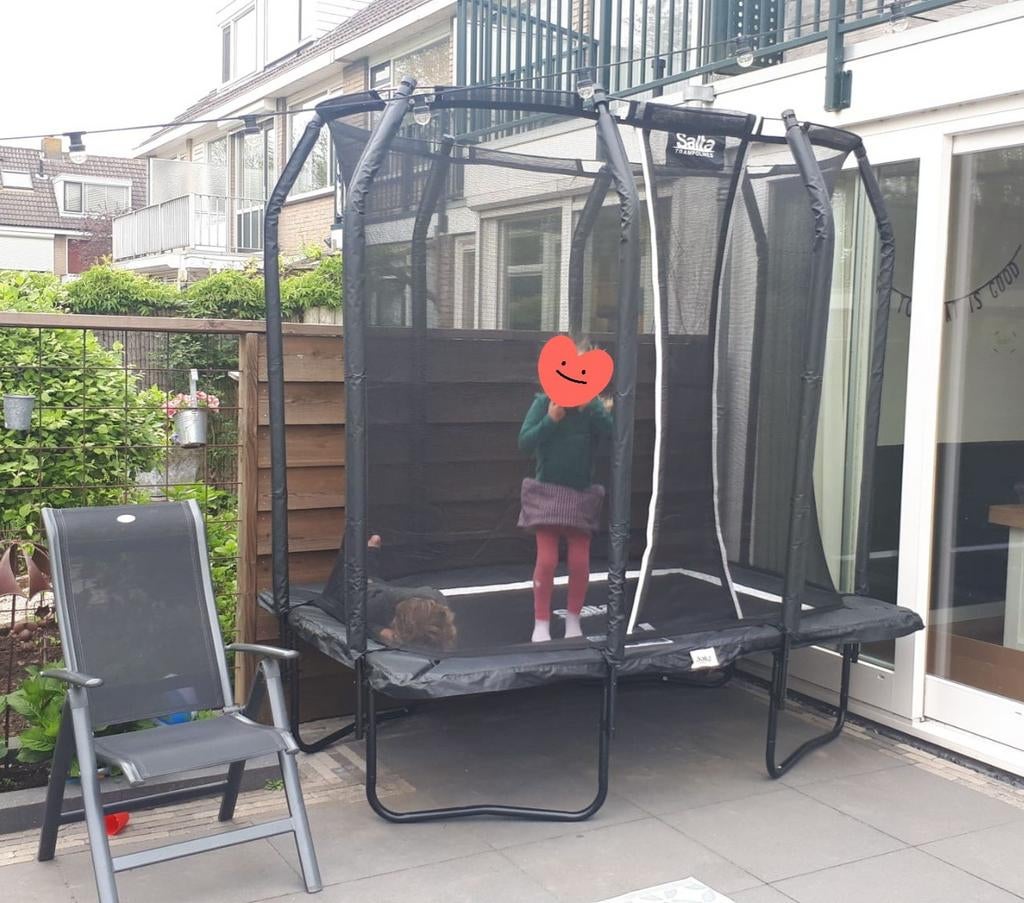 Salta trampoline, Ophalen, Gebruikt