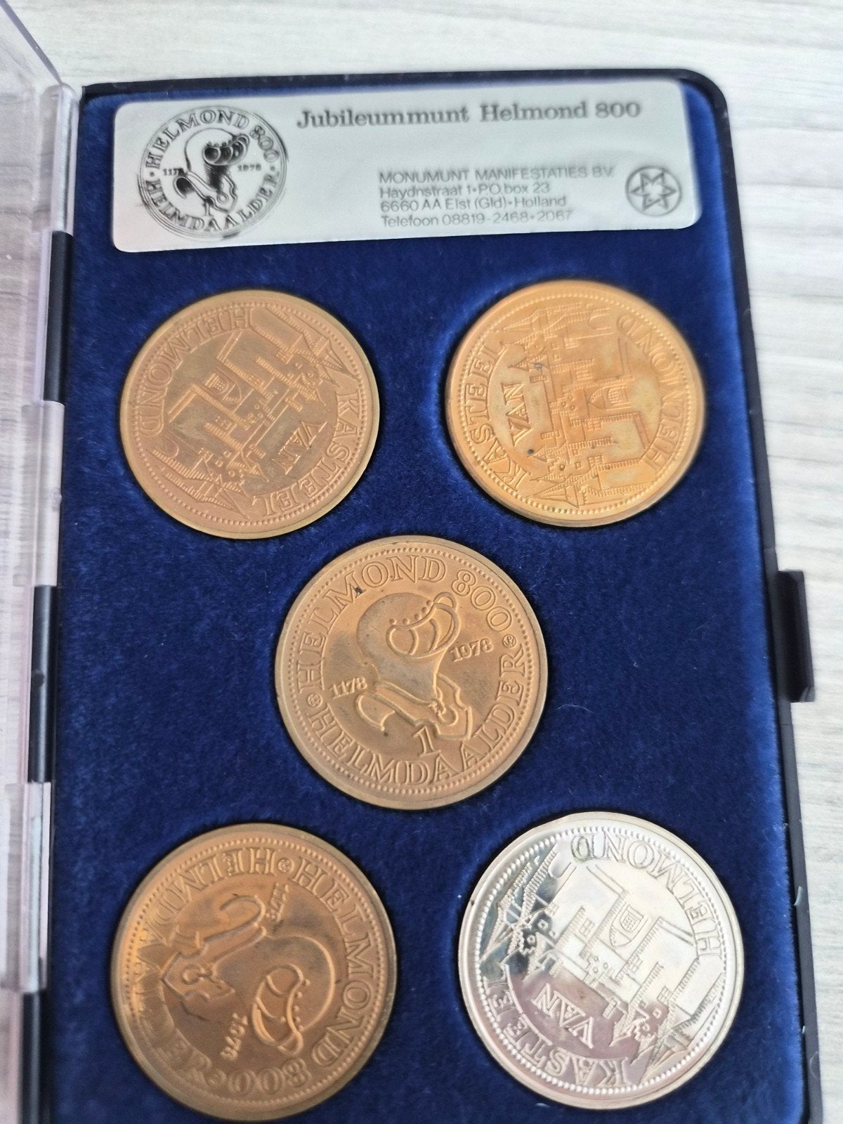 Jubileummunt Helmond 800 - Set van 5 munten, Postzegels en Munten, Ophalen of Verzenden