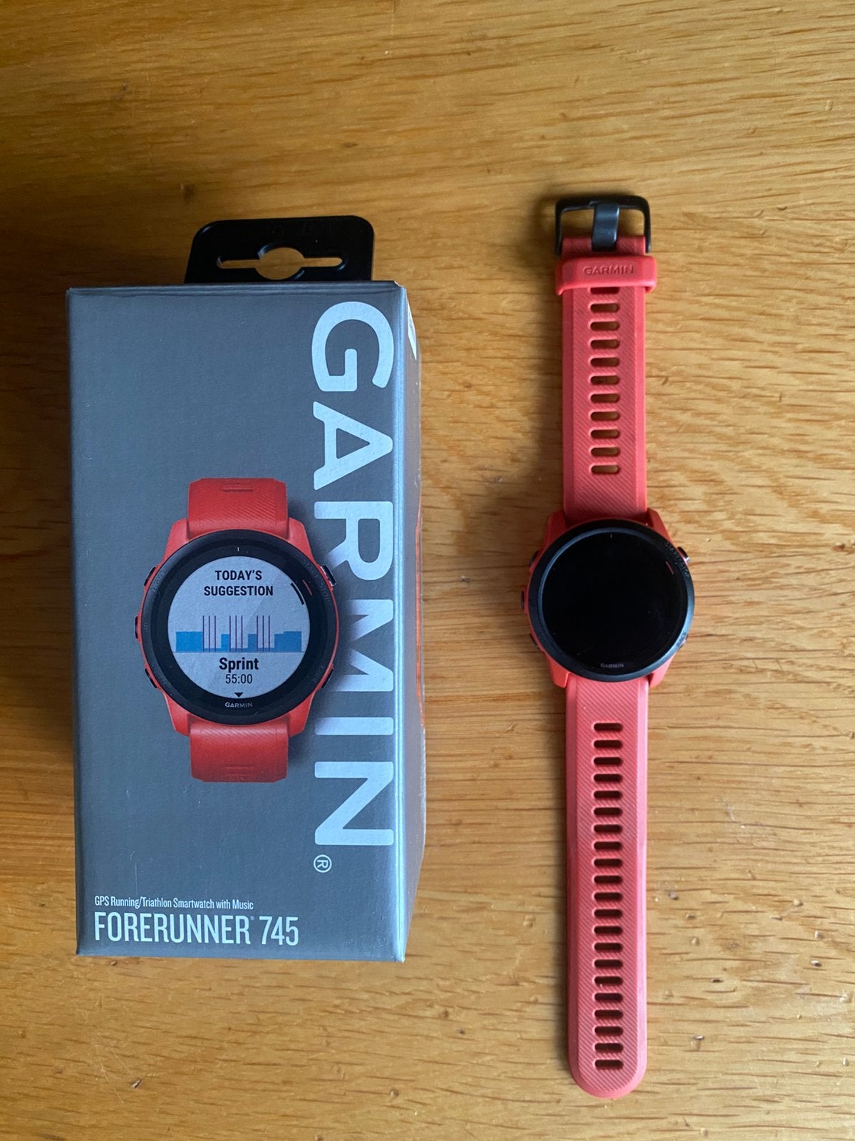 Garmin Forerunner 745, Sieraden, Tassen en Uiterlijk, Sporthorloges, Ophalen of Verzenden, Zo goed als nieuw, Rood, IOS