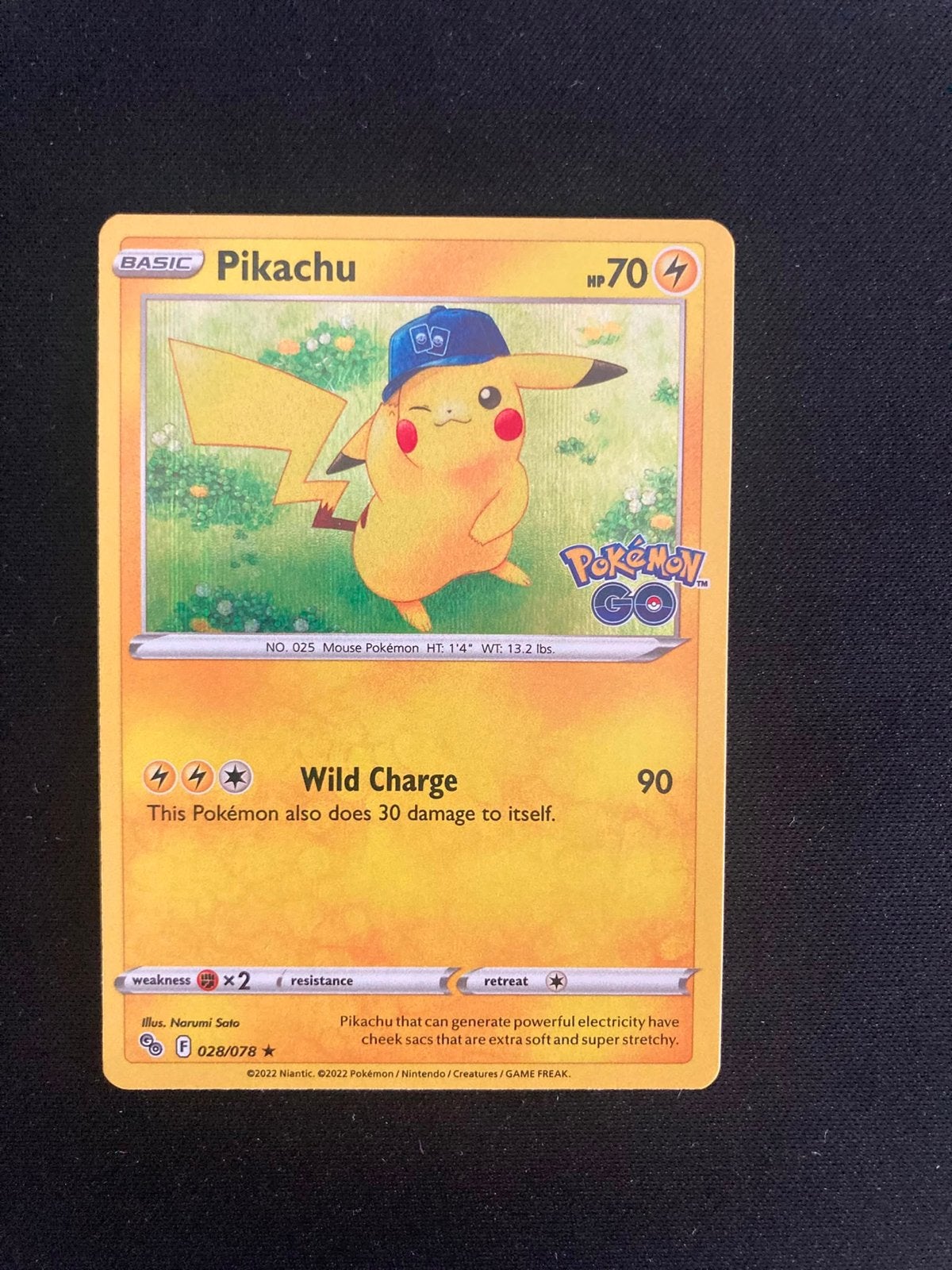 Pikachu Pokémon GO 028/078, Ophalen of Verzenden, Zo goed als nieuw, Losse kaart