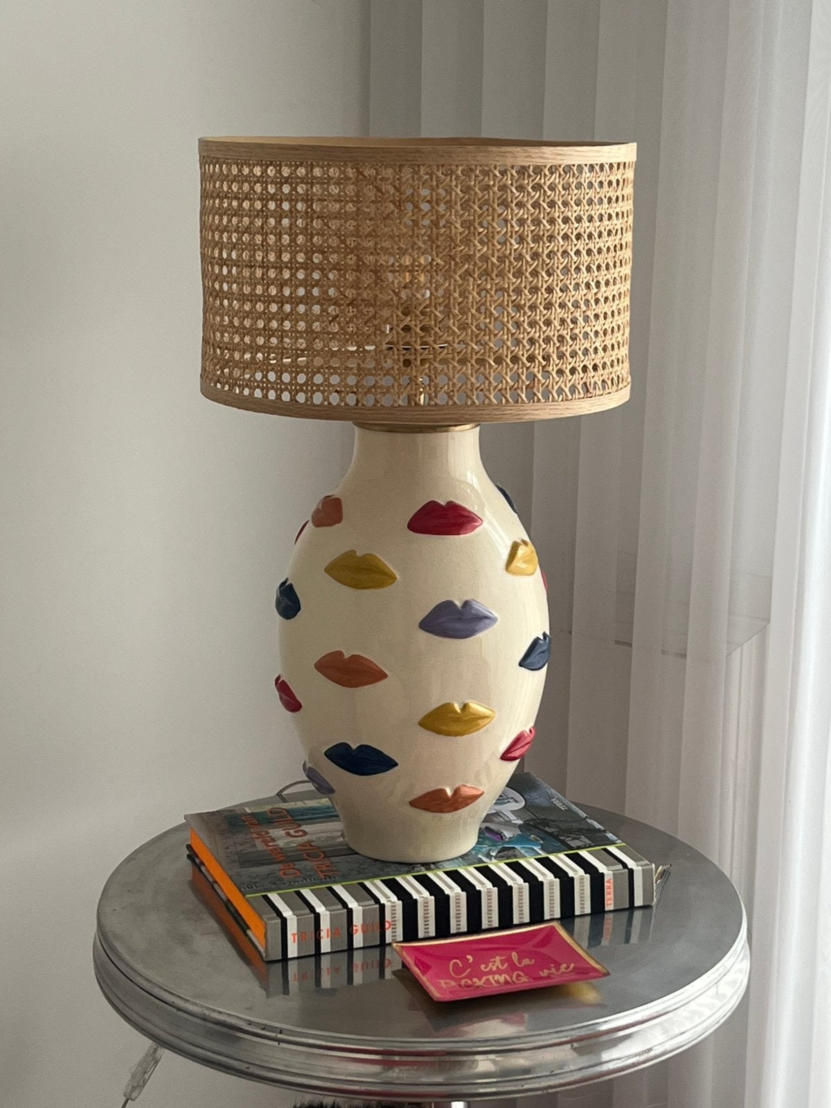 Tafellamp van Roon Living met rotan kap - 60 cm hoog, Ophalen, Natuurlijk materiaal, Overige merken, Met kap