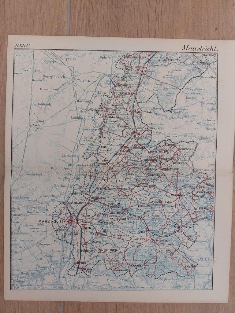35 / Maastricht / Susteren / Borgharen / Kerkrade / 1885, Antiek en Kunst, Ophalen of Verzenden
