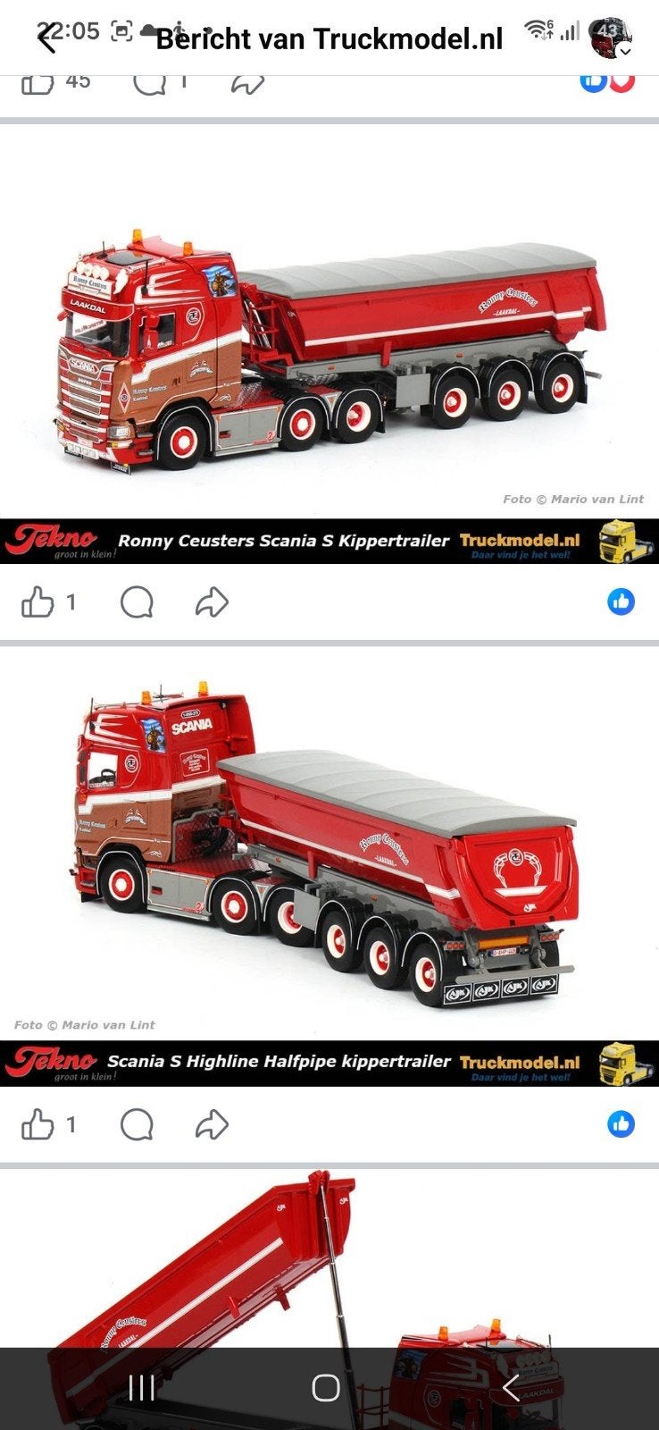 Gezocht Tekno Ronny Ceusters met kieptrailer, Ophalen of Verzenden, Nieuw