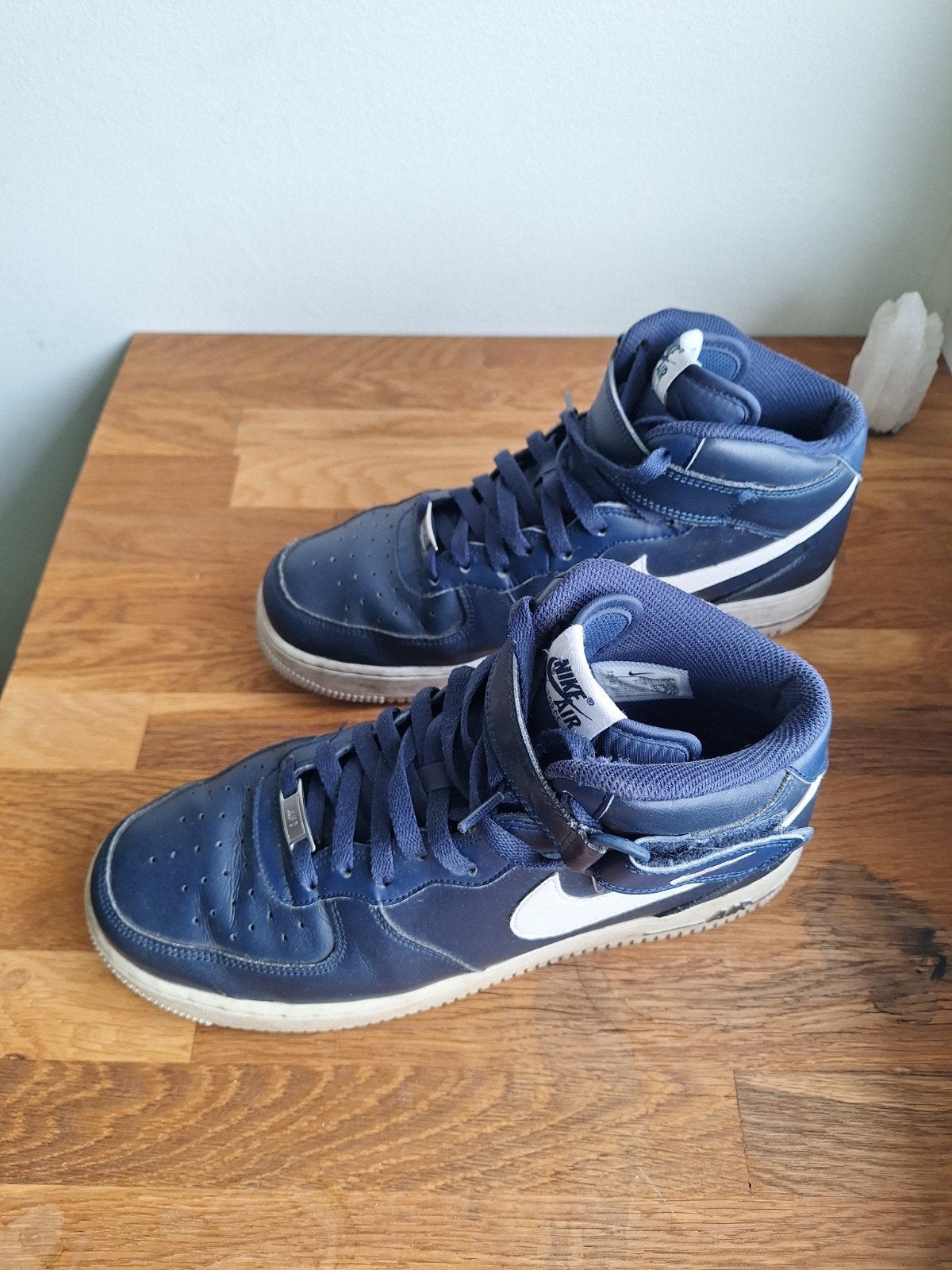 Nike Air Force 1 High - maat 44 Donkerblauwe sneakers, Ophalen of Verzenden, Zo goed als nieuw, Schoenen