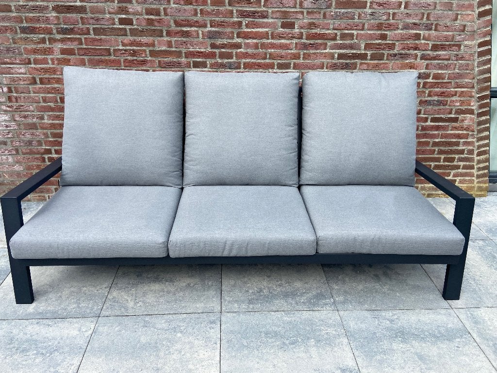 Loungebank, Tuin en Terras, Ophalen, 3 zitplaatsen, Aluminium, Zo goed als nieuw