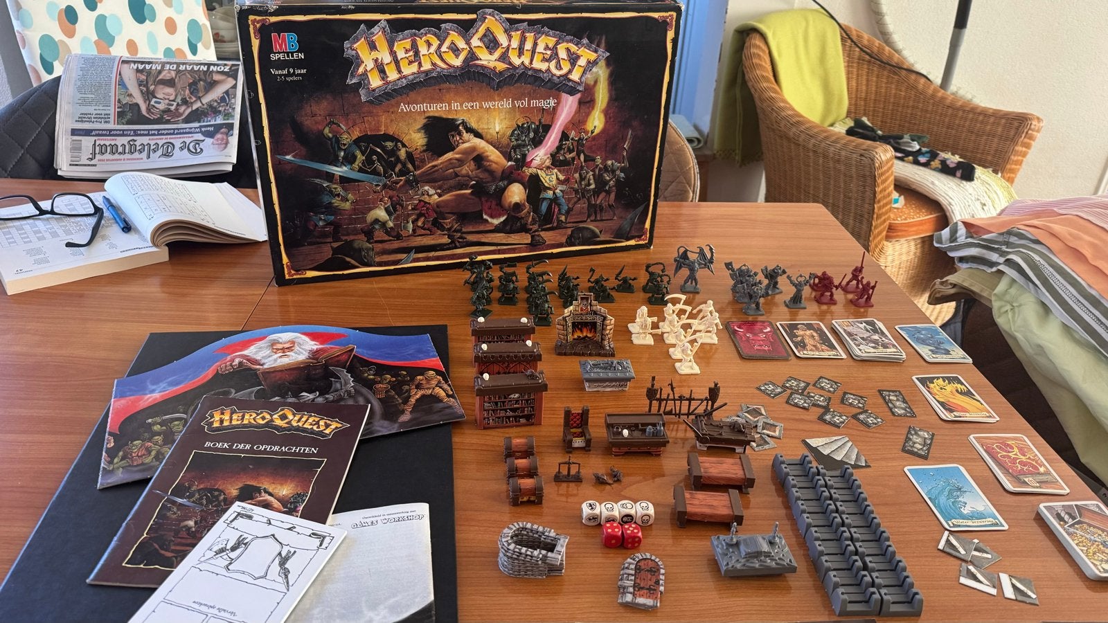 HeroQuest Bordspel (Compleet) (1989), Drie of vier spelers, Ophalen of Verzenden, Gebruikt