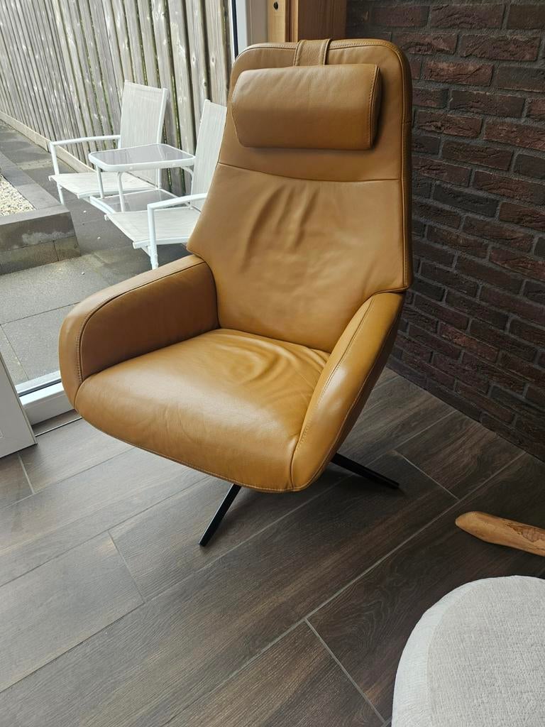 Leren Fauteuil van Montel - Comfortabel en Stijlvol, Gebruikt, Ophalen of Verzenden, 75 tot 100 cm, Modern, Design, Comfort