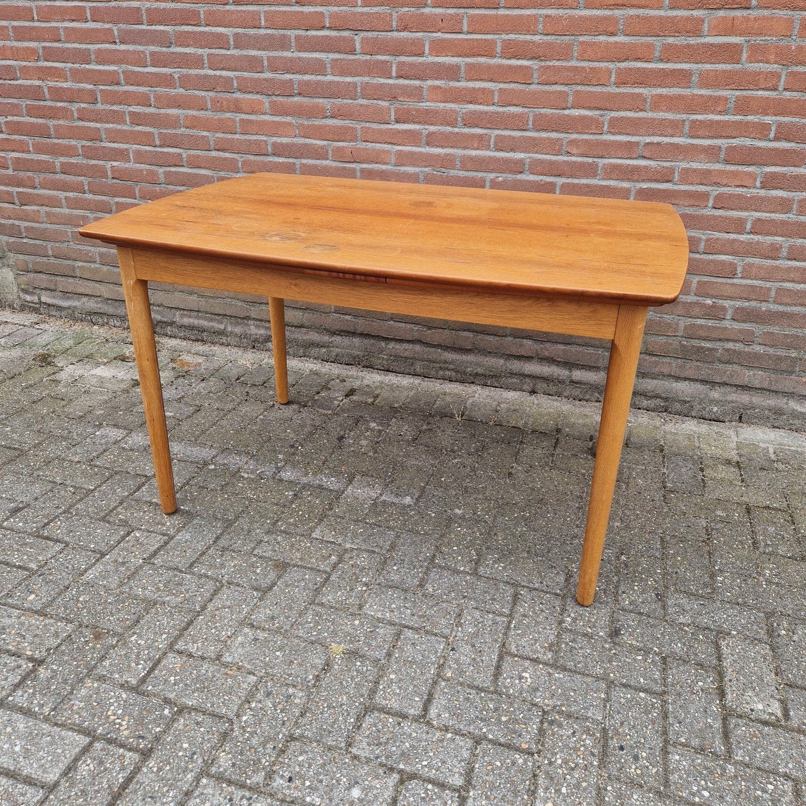 Uitschuifbare eettafel - Teakhout  retro, Ophalen, Gebruikt, Modern, Scandinavisch, Teakhout