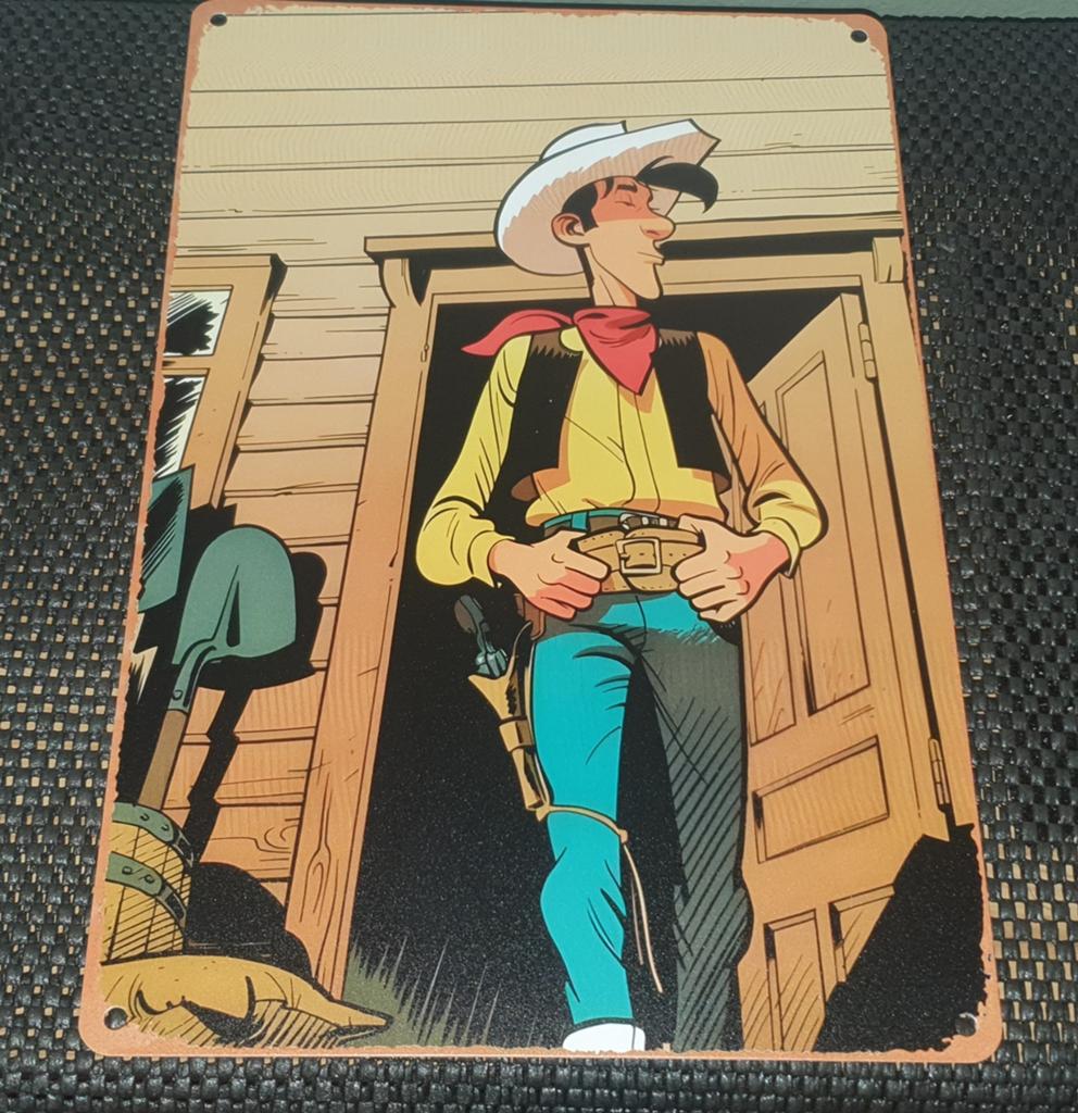 Wandbord lucky luke, Ophalen of Verzenden, Nieuw