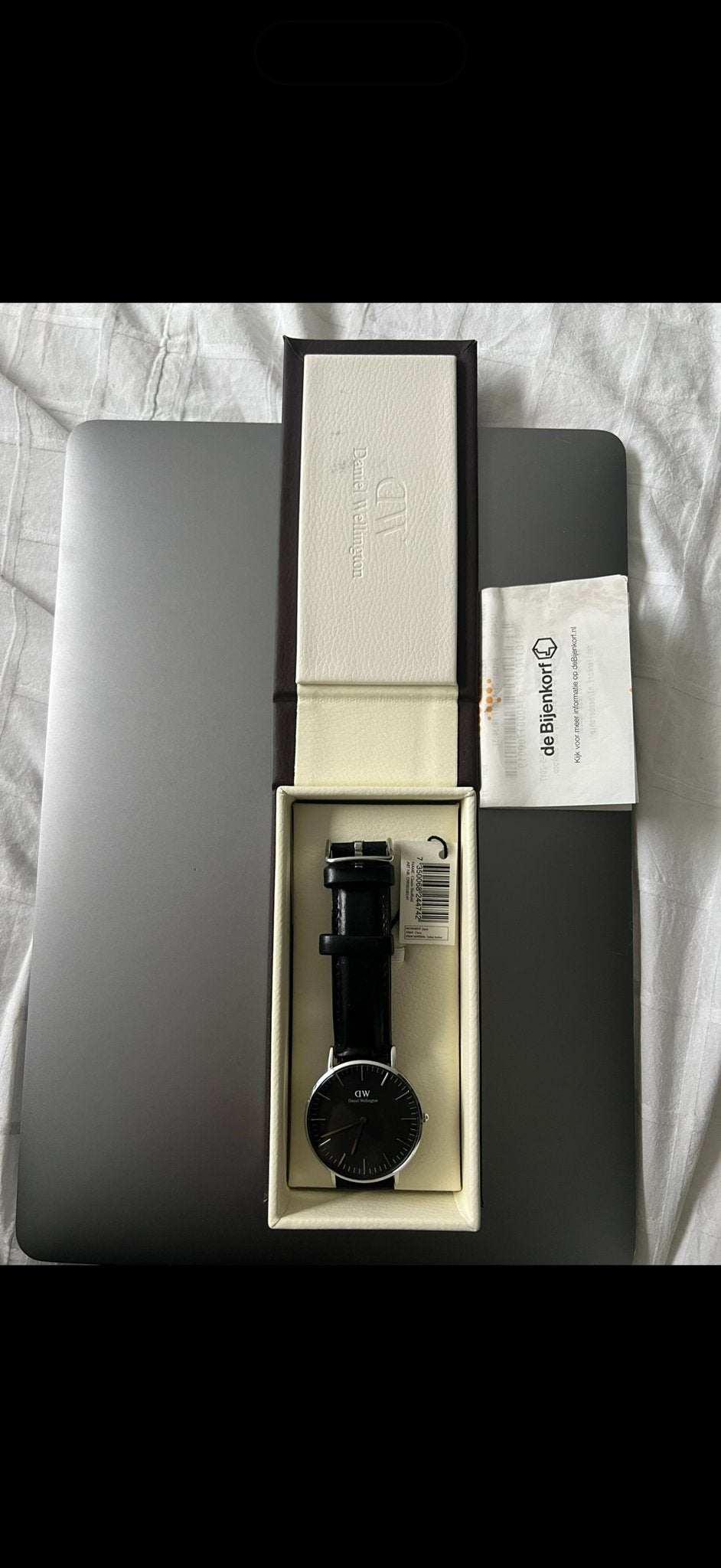 Daniel Wellington Classic Sheffield 36M Horloge - Zwart, Overige merken, Leer, Staal, Polshorloge