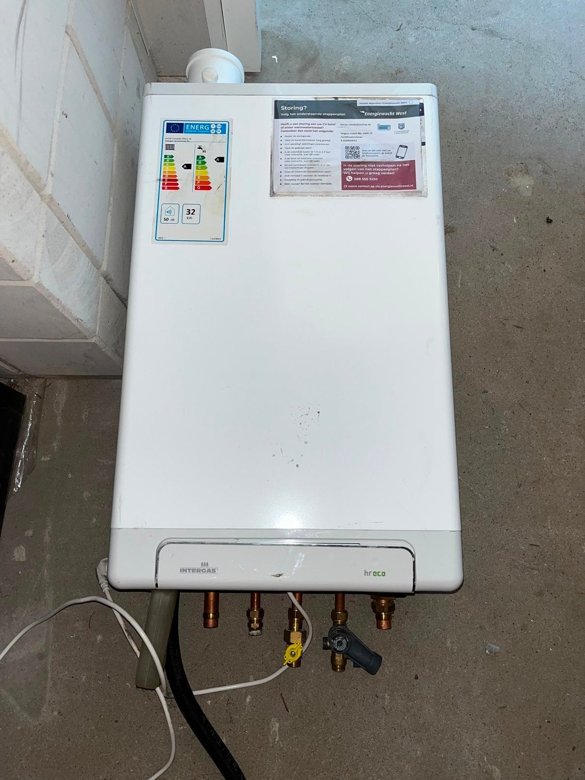 Intergas Kombi Kompakt HREco 36 CV-ketel, Gebruikt, Hoog rendement (Hr), Cv-ketel of Combi-ketel, Ophalen of Verzenden