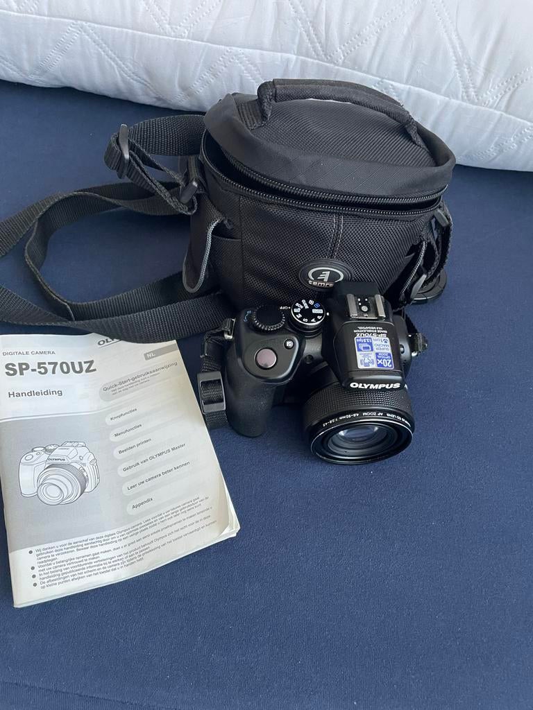 Olympus SP-570UZ Digitale Camera met Tas en Handleiding, Audio, Tv en Foto, Fotocamera's Digitaal, Ophalen, Compact, Zo goed als nieuw
