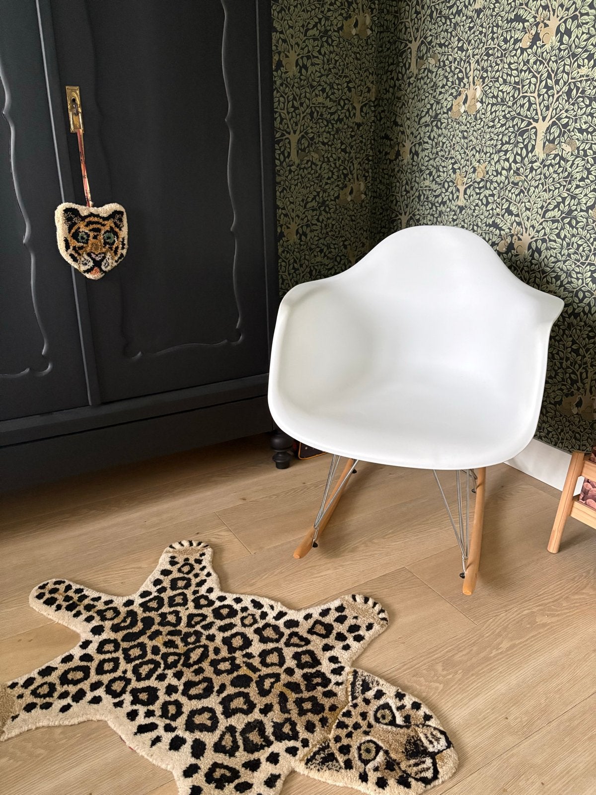 Schommelstoel Eames stijl - Wit, Ophalen, Kunststof, Wit, Zo goed als nieuw