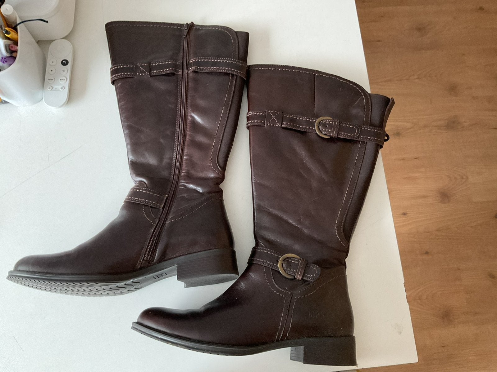Knielaars maat 41 donkerbruin, Kleding | Dames, Hoge laarzen, Bruin, Ophalen of Verzenden, Gedragen