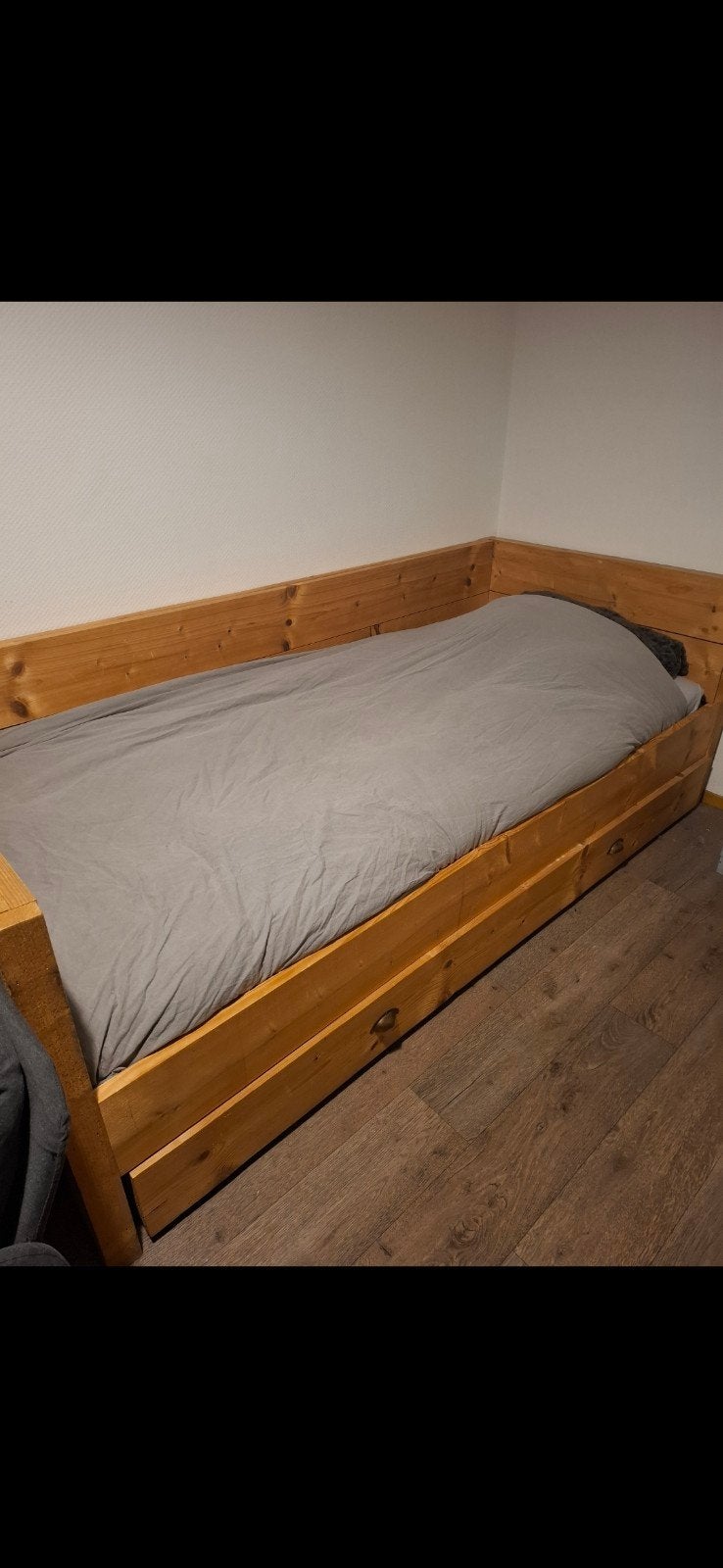 bed van steigerhout, Gebruikt, 90 cm, Eenpersoons, Ophalen of Verzenden