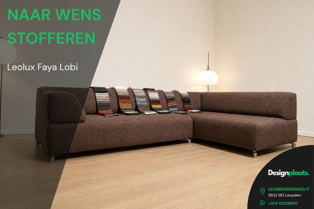 Leolux Faya Lobi – Maat, Hoek, Stof & Kleur Naar Wens, Leolux, Overige maten, Design Bank Bankstel Zetel Leolux, Nieuw