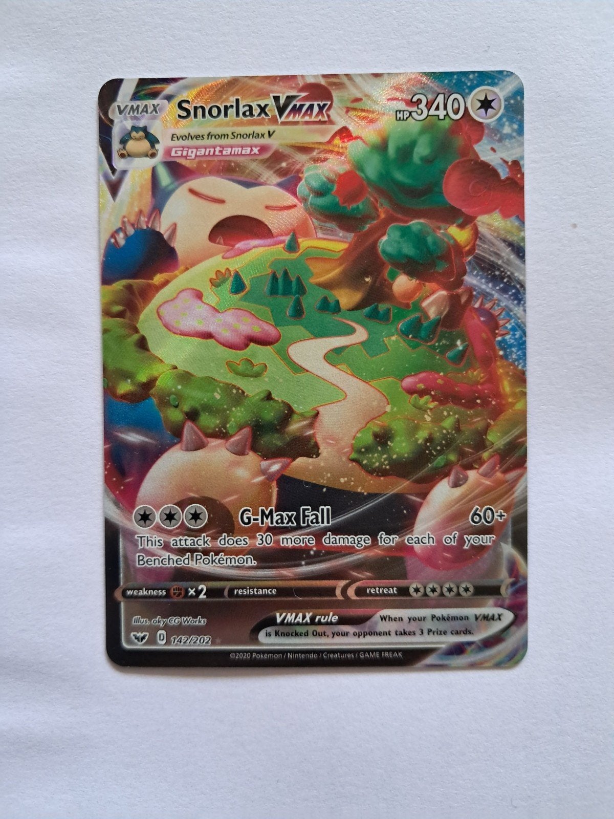 Snorlax VMAX 142/202 Sword & Shield, Ophalen of Verzenden, Nieuw, Losse kaart, Foil
