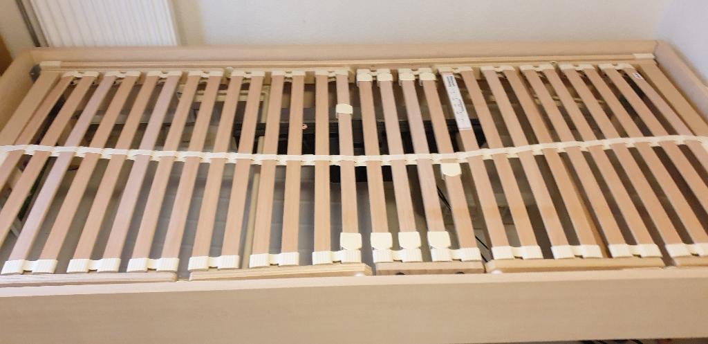 1 persoons bed compleet, met elektrisch verstelbare bedbodem, Ophalen, Verstelbaar, 90 cm, Eenpersoons