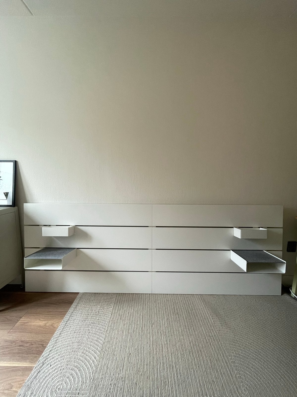 IKEA Nordli hoofdeinde, Ophalen, Wit, Tweepersoons, Zo goed als nieuw