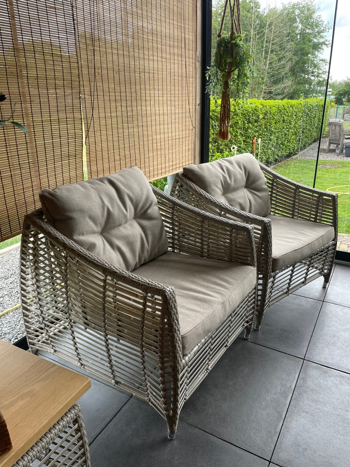 Prachtige loungestoelen en tafel Kees Smit, Tuin en Terras, Tuinsets en Loungesets, Ophalen, Zo goed als nieuw, Wicker, 2 zitplaatsen